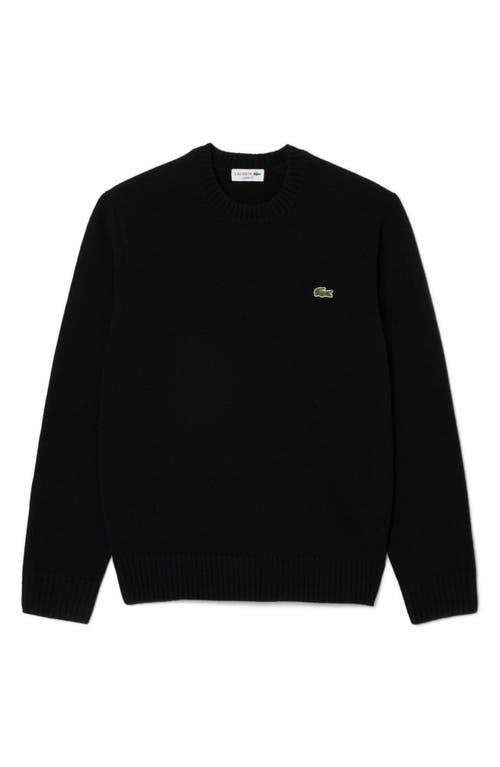 Lacoste Logo Pullover In Black