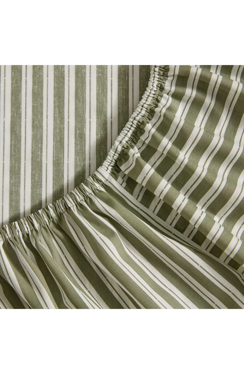 Eddie Bauer Sea Planes 200 Thread Count 100% Cotton Percale Sheet Set, Alternate, color, Medium / Dark Green
