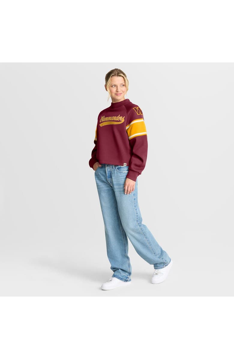 FANATICS Women's Fanatics Burgundy Washington Commanders Oversized Hometown Toss Sweep Mock Neck Pullover, Alternate, color, Burgundy