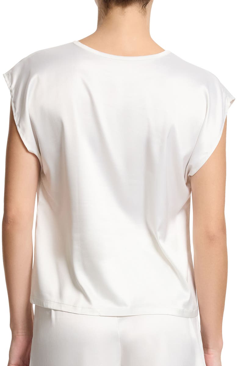 Hanky Panky Satin Sleep Top, Alternate, color, Light Ivory