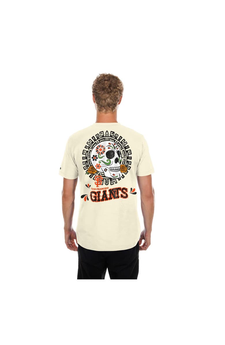 New Era Men's New Era Natural San Francisco Giants Dia de los Muertos Sugar Skull T-Shirt, Alternate, color, Natural