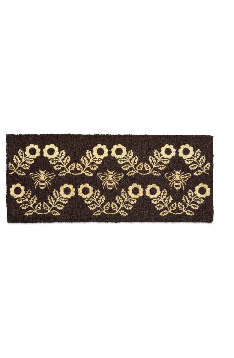 tag Bee and Flower Coir Door Mat - Everyday Multicolor Doormat, Main, color, Multicolored