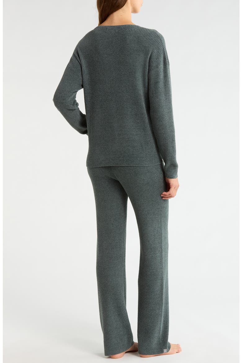 CozyChic® Ultra Lite® Rib Pajamas, Alternate, color, DEEP JUNIPER