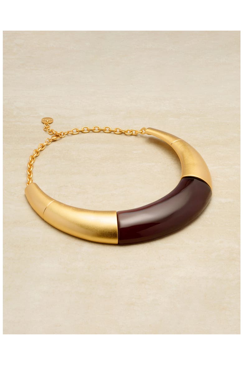 Paige Choker Necklace, Alternate, color, GOLD TONE / BURGUNDY