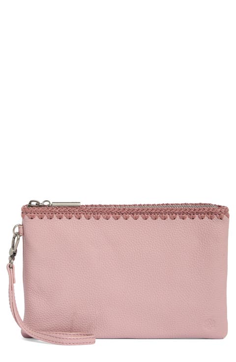 Vita Pebbled Leather Wristlet