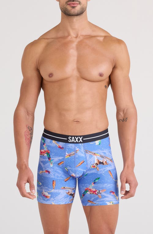 Saxx Volt Breathable Sim Fit Mesh Boxer Briefs In Blue