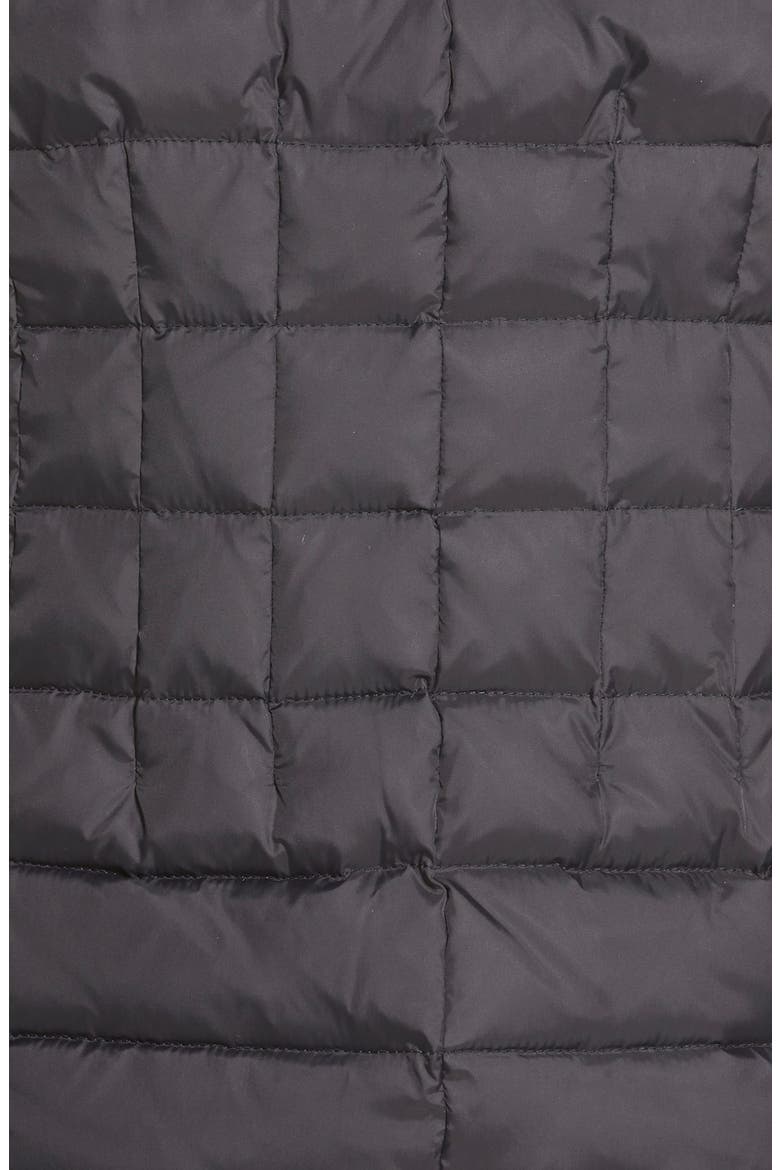 Quilted Down & Feather Fill Vest with Detachable Hood, Alternate, color, BLACK