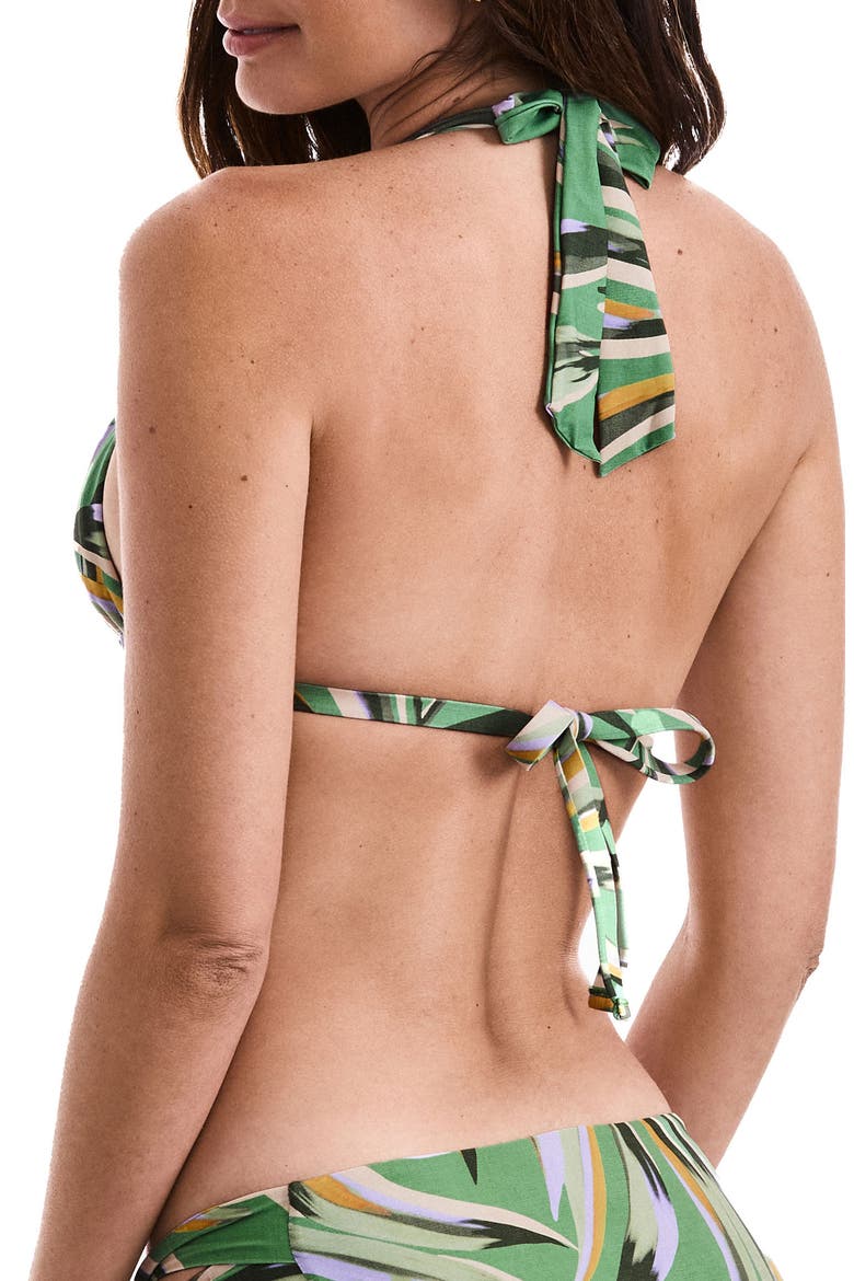 Willow Halter Swim Top, Alternate, color, COASTAL LEAVES