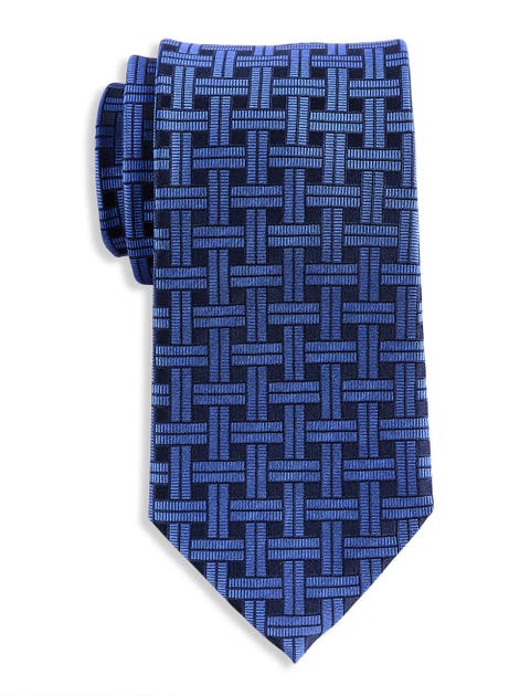 Big 
Tall Patterned Link Silk Tie