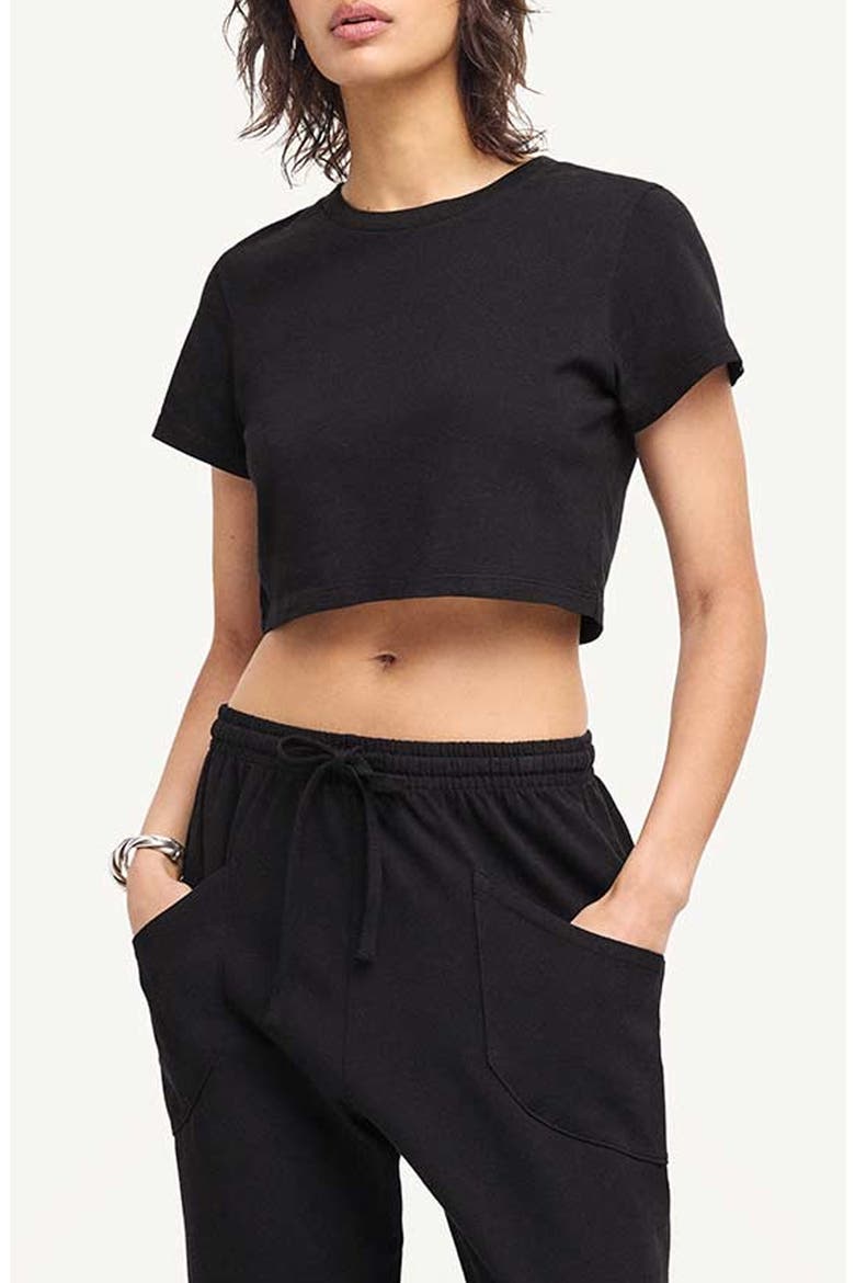 Coast Cotton Crop T-Shirt, Main, color, BLACK