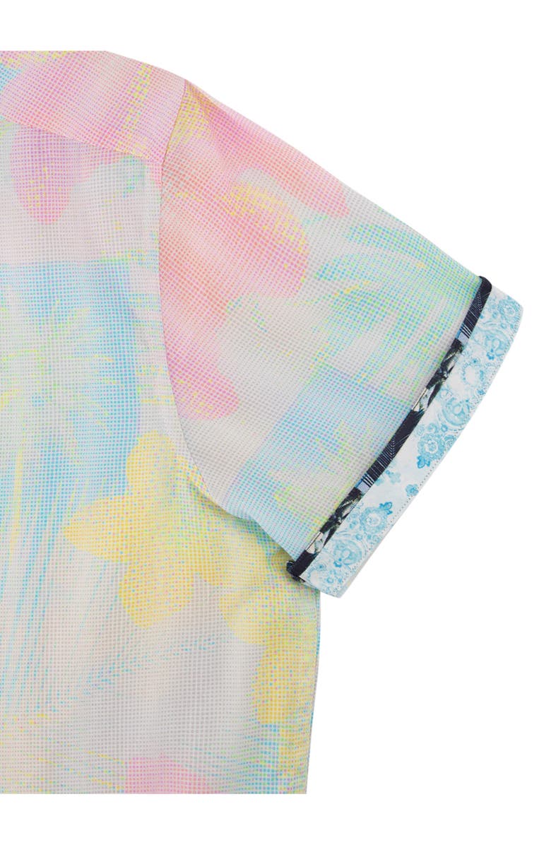 Robert Graham Haze Short Sleeve Button-Up Shirt, Alternate, color, Multi