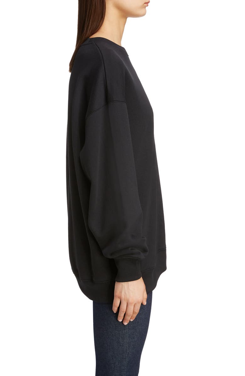 Acne Studios Forba Face Oversize Sweatshirt, Alternate, color,