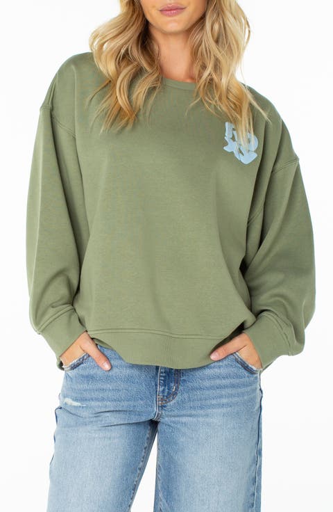 Morning Stroll Oversize Logo Graphic Sweatshirt