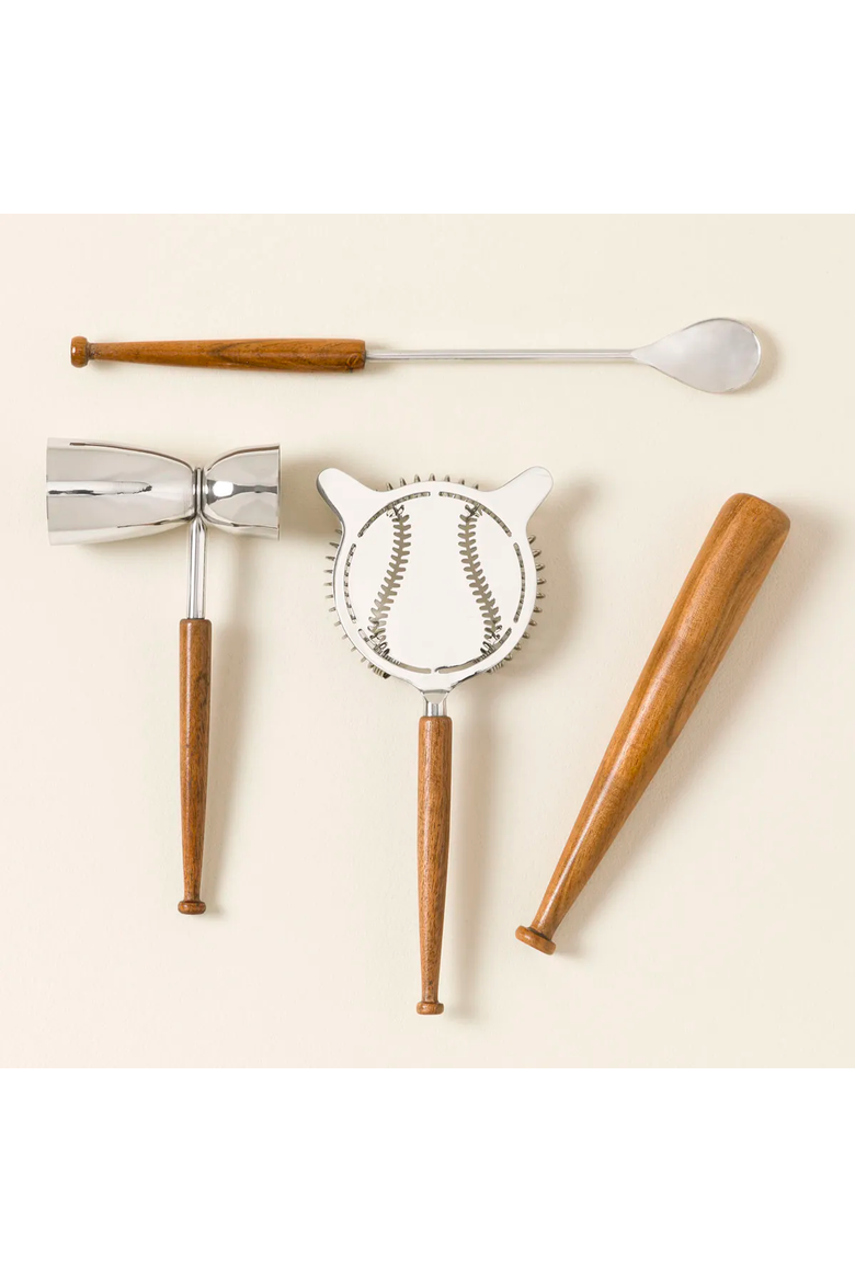 Batter Up MLB Cocktail Shaker & Bar Tool Set, Alternate, color, New York Yankees