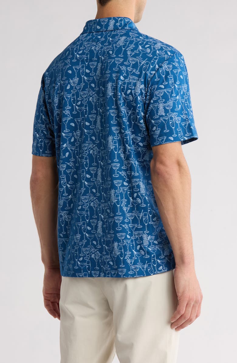 Tommy Bahama Marlin Cocktails Cotton Blend Polo, Alternate, color, Deep Azure
