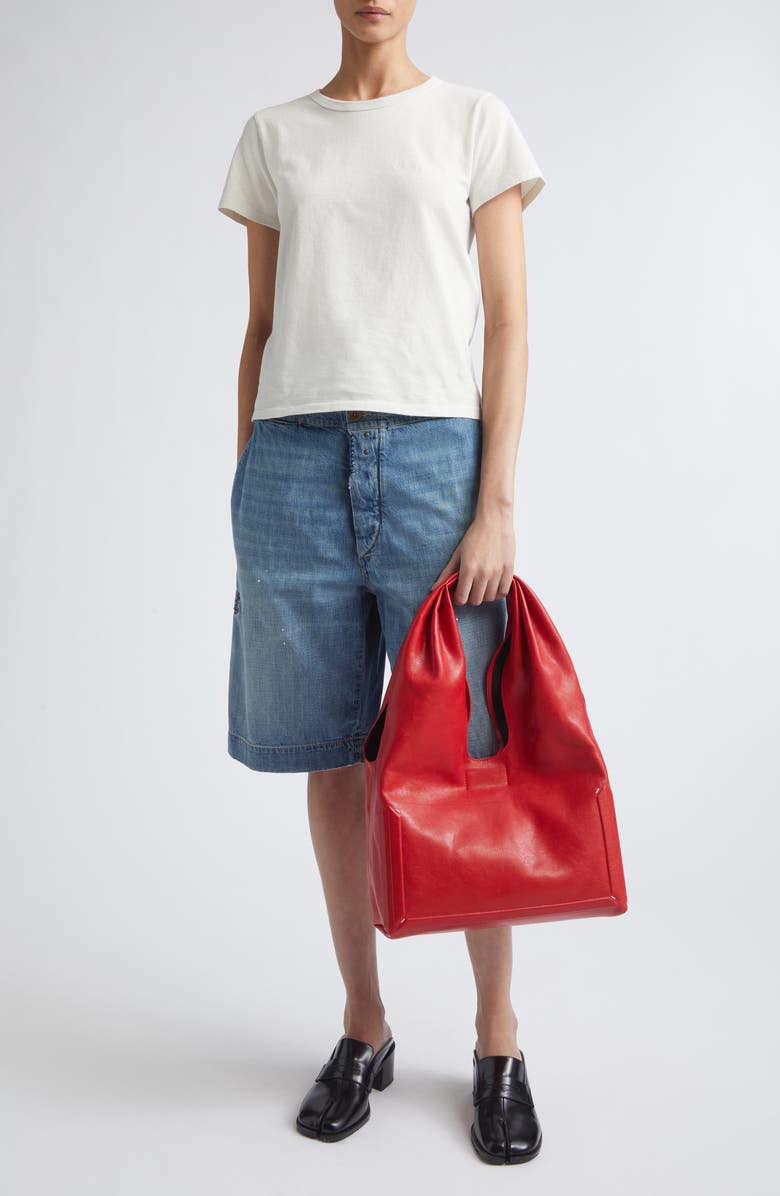 Maison Margiela Embroidered Logo Cotton T-Shirt, Alternate, color, Vintage White