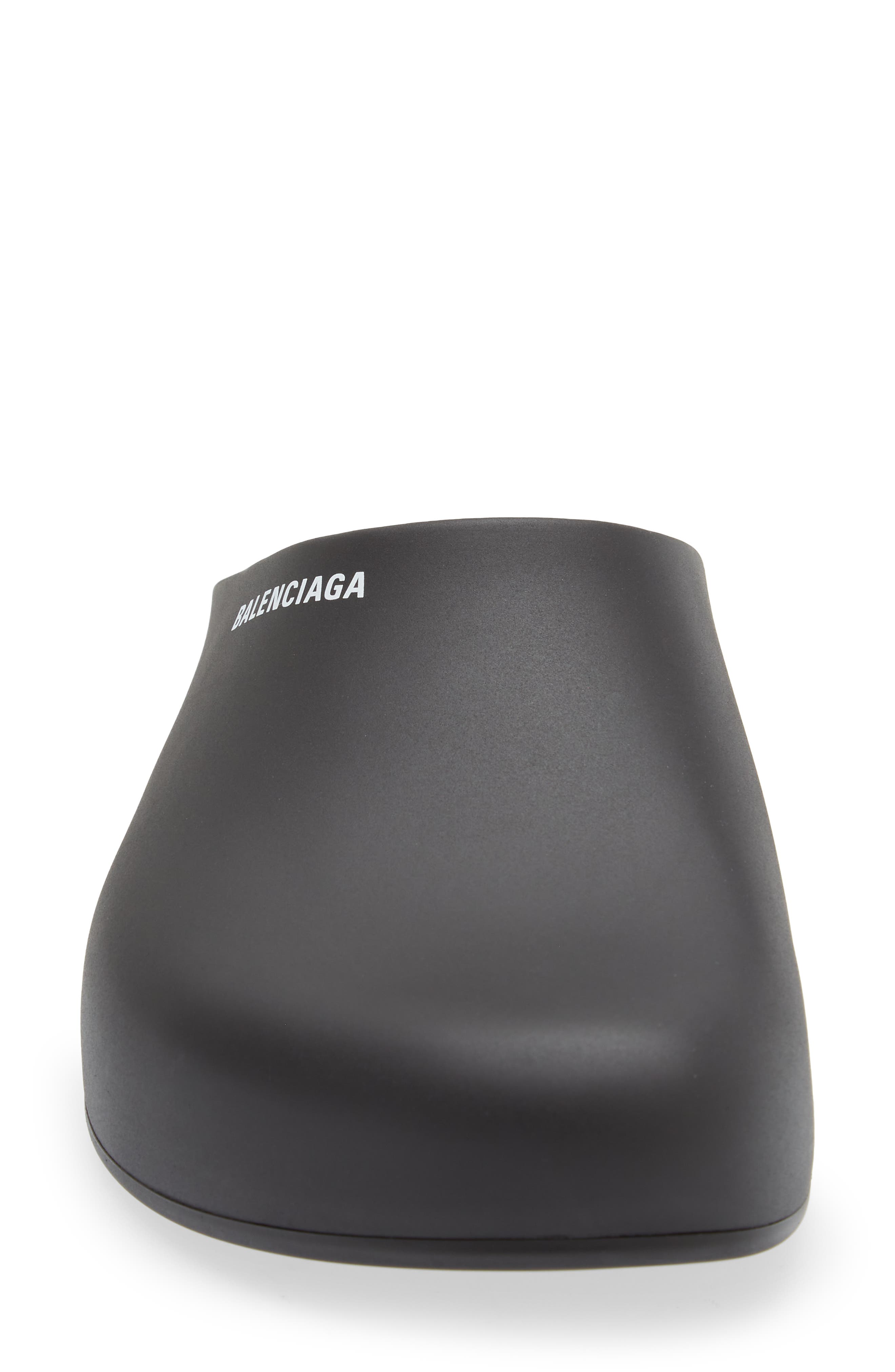 Balenciaga Logo Pool Closed Clog, Alternate, color, 