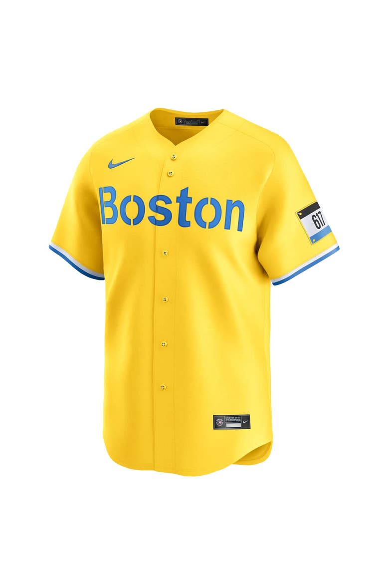 Men's Nike  Gold Boston Red Sox City Connect Limited Jersey, Alternate, color, Gold