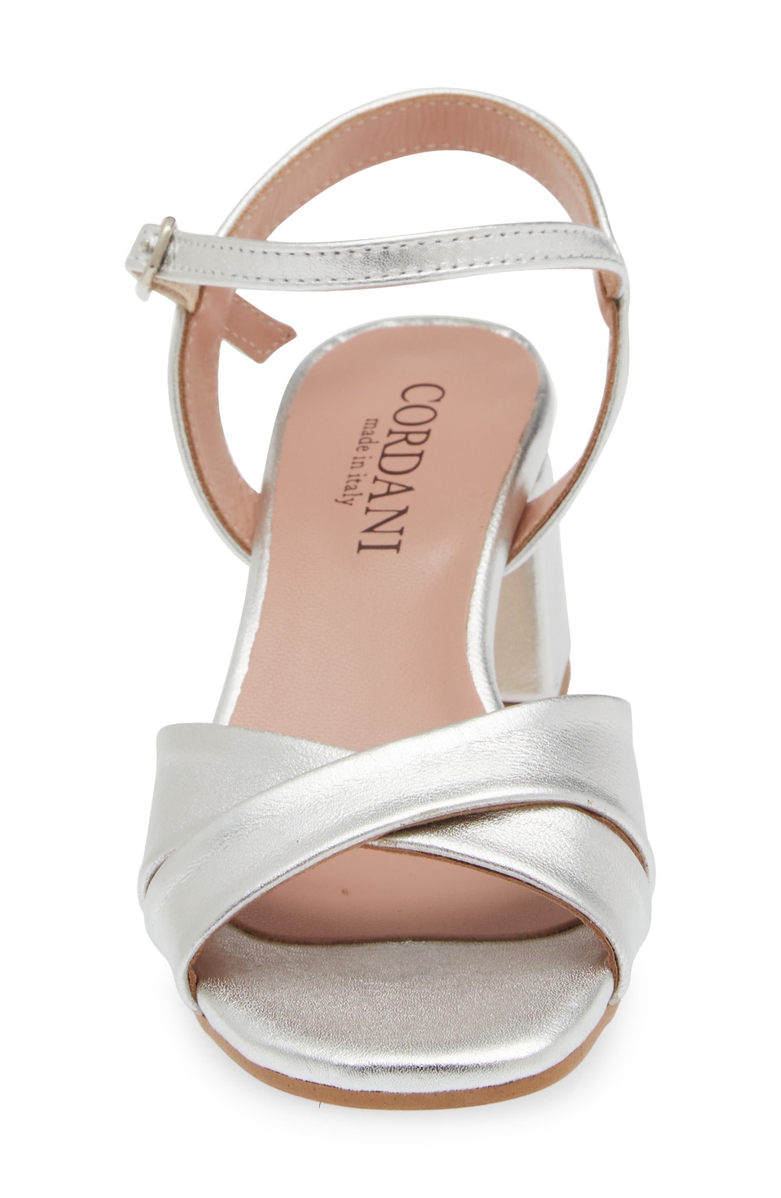 Cordani Ilaria Block Heel Sandal, Alternate, color, Argento