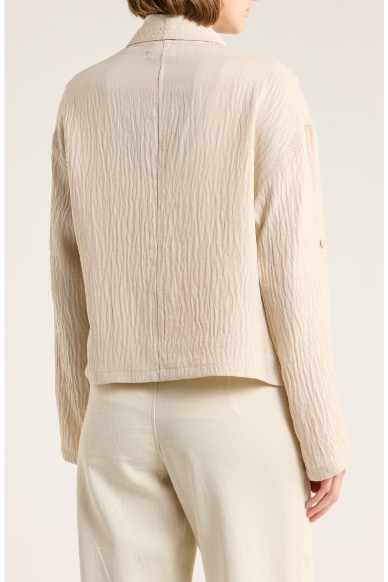 Textured Drape Jacket, Alternate, color, HEATHER OATMEAL
