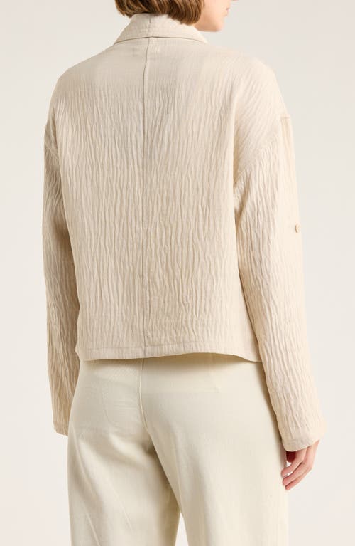 Max Studio Textured Drape Jacket In Neutral