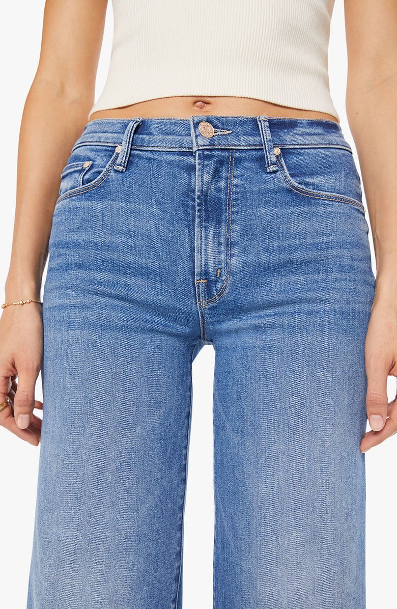 MOTHER The Twister Skimp High Waist Flare Wide Leg Jeans, Alternate, color, Swing And A Miss