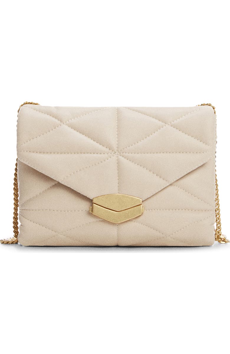 MANGO Quilted Faux Suede Convertible Shoulder Bag, Main, color,