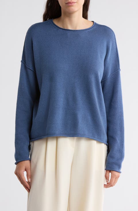 Organic Cotton & Tencel® Lyocell Blend Boxy Sweater