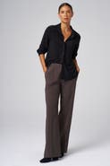 Franne Golde Wilshire Stretch Straight-Leg Pant