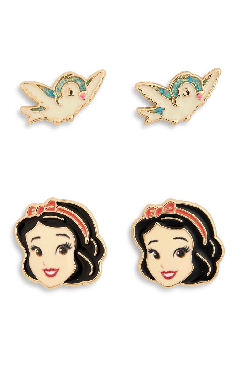 BaubleBar x Disney<sup>®</sup> Snow White Stud Earrings, Main, color, 