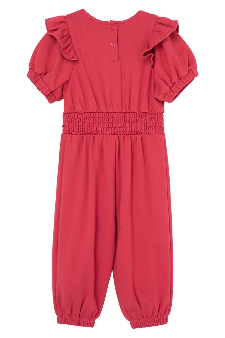 Ruffle Romper, Alternate, color, DARK RED