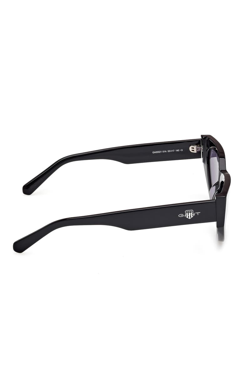 Cat Eye Sunglasses, Alternate, color, SHINY BLACK / SMOKE