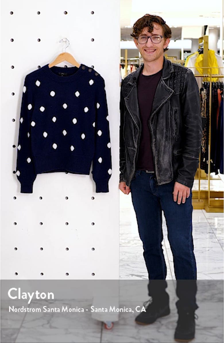 Button Detail Supersoft Dot Crewneck Sweater, sales video thumbnail