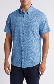 TravisMathew Country Mile Short Sleeve Button-Up Shirt