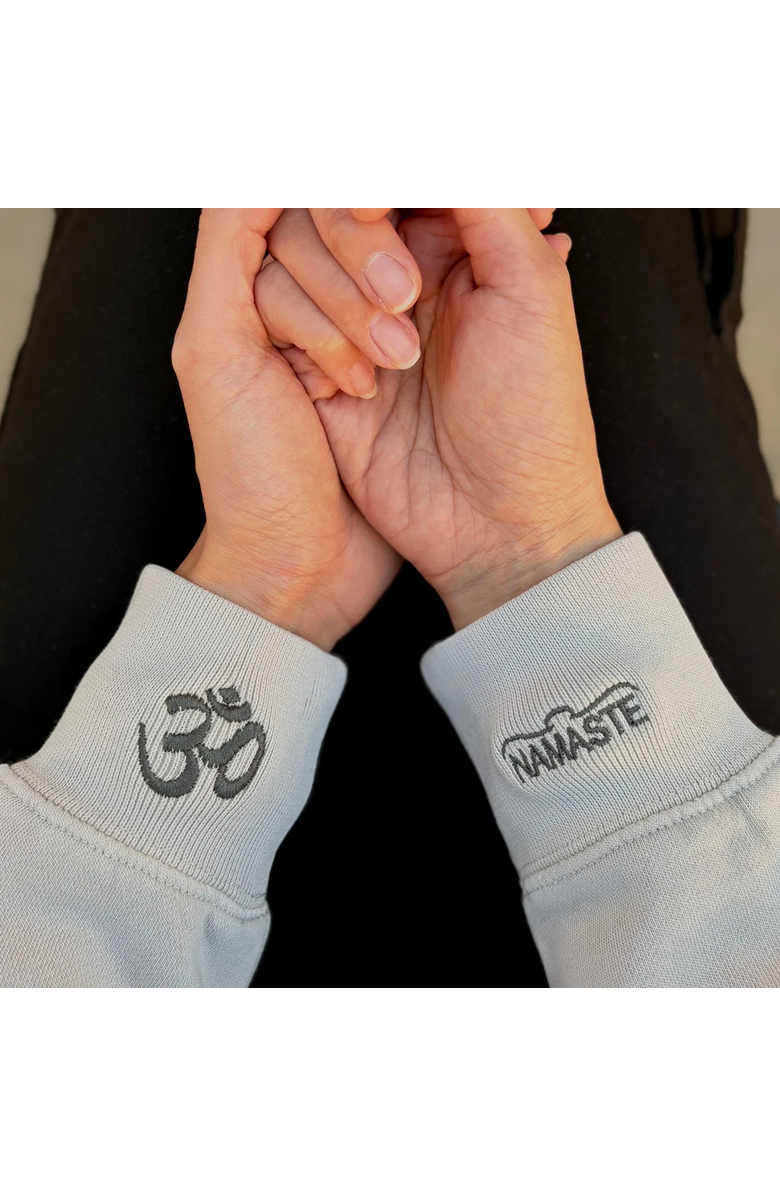Conscious Ink Om/Namaste Sweatshirt + Manifestation Kit, Alternate, color, Faded Bone