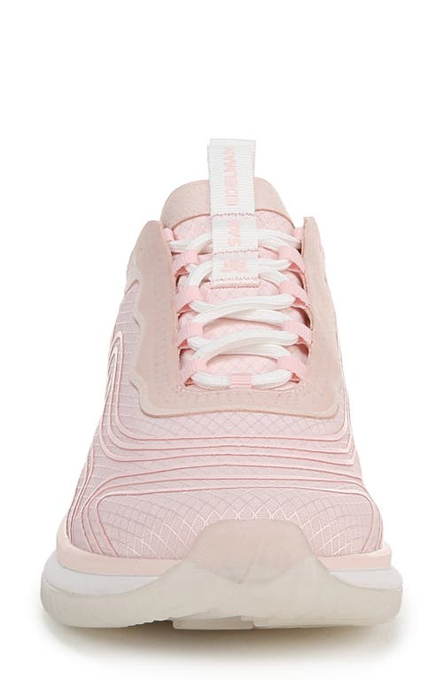 Sam Edelman Miles Lace Up Performance Sneaker Rosewater Mesh In Rosewater