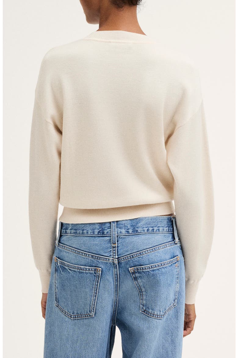 Relaxed Crewneck Wool Blend Sweater, Alternate, color, CANVAS