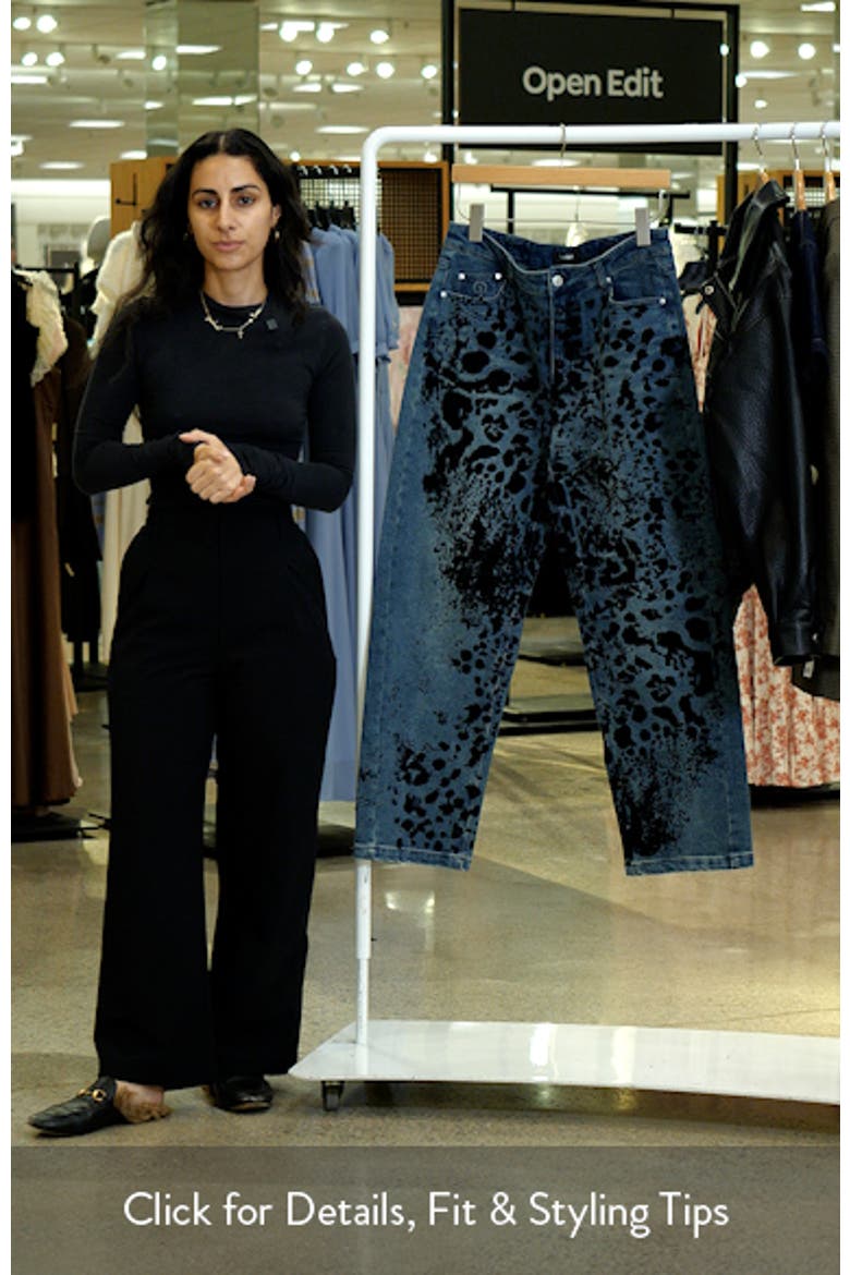 Abstract Print Barrel Leg Jeans video