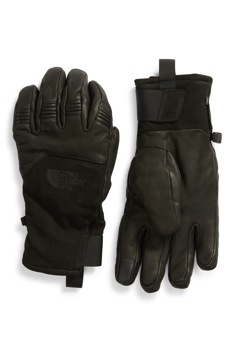 Solo Leather Gloves, Main, color, TNF BLACK