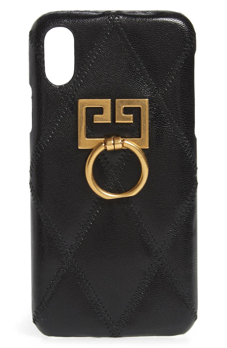 Givenchy Leather iPhone 7/8 Case, Main, color, 