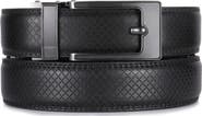 Mio Marino Crosshatch Leather Adjustable Ratchet Belt