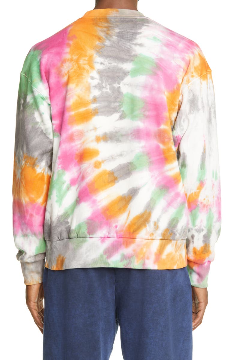 Aries No Problemo Tie Dye Cotton Sweatshirt, Alternate, color,