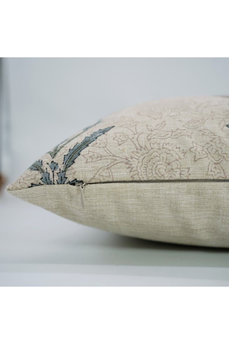 Amitabh Floral Block Design Pillow Cover, Alternate, color, Brown