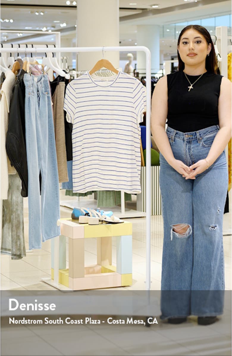 Swing Stripe Crewneck T-Shirt, sales video thumbnail