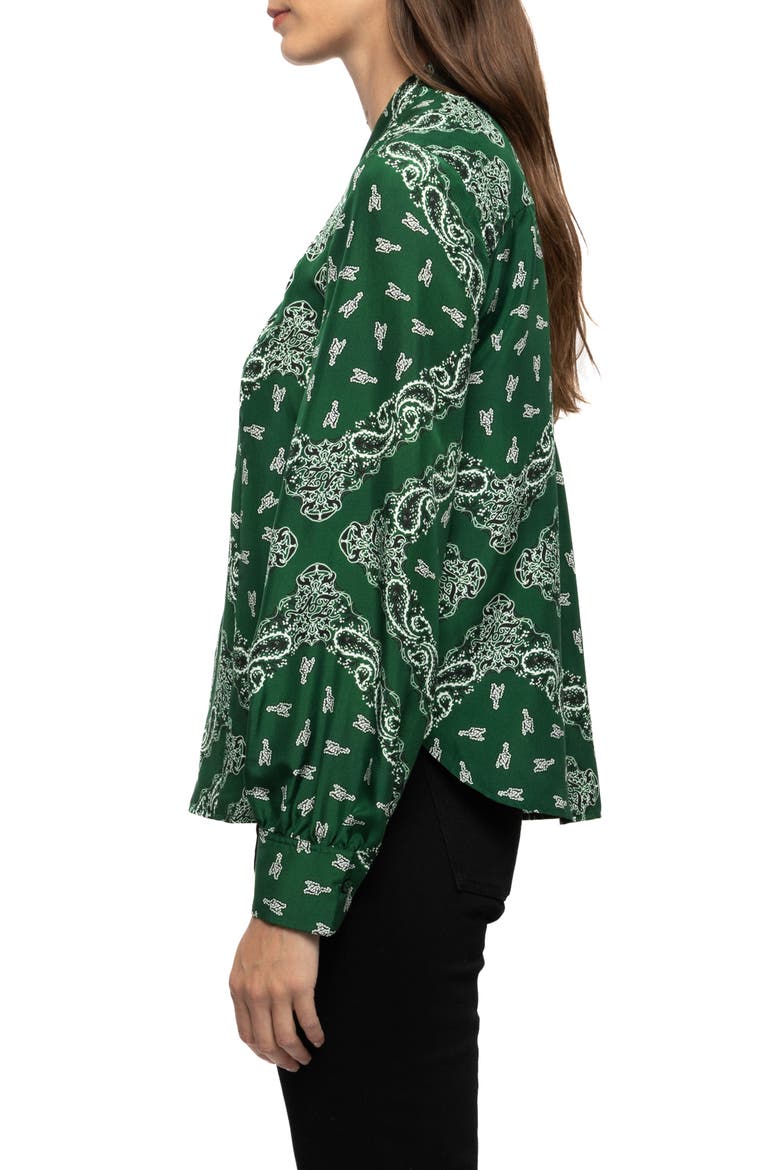 Twina Silk Bandana Shirt, Alternate, color, MEADOW