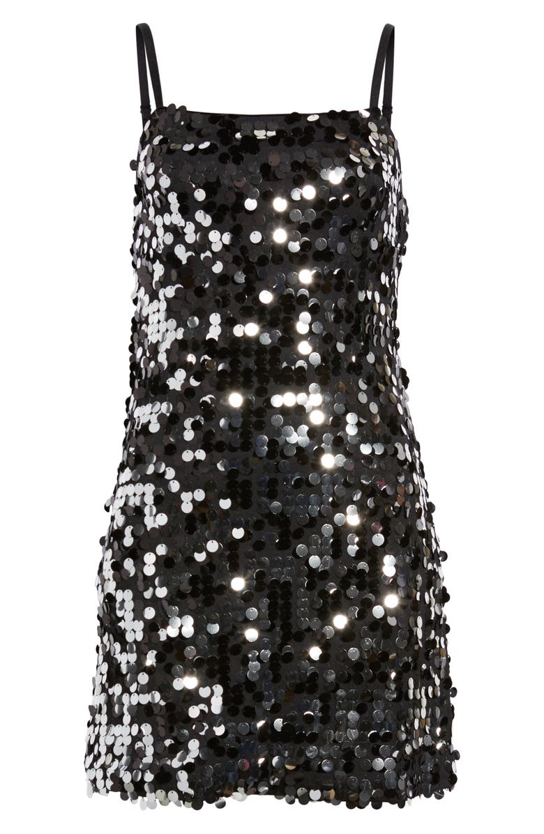 Leith Sequin Square Neck Dress, Alternate, color, 