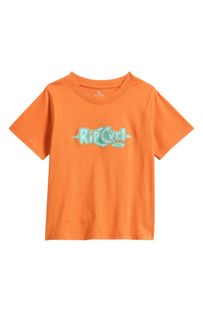 Rip Curl Kids' Ride the Wave Logo Graphic T-Shirt, Main, color, Vitamin C