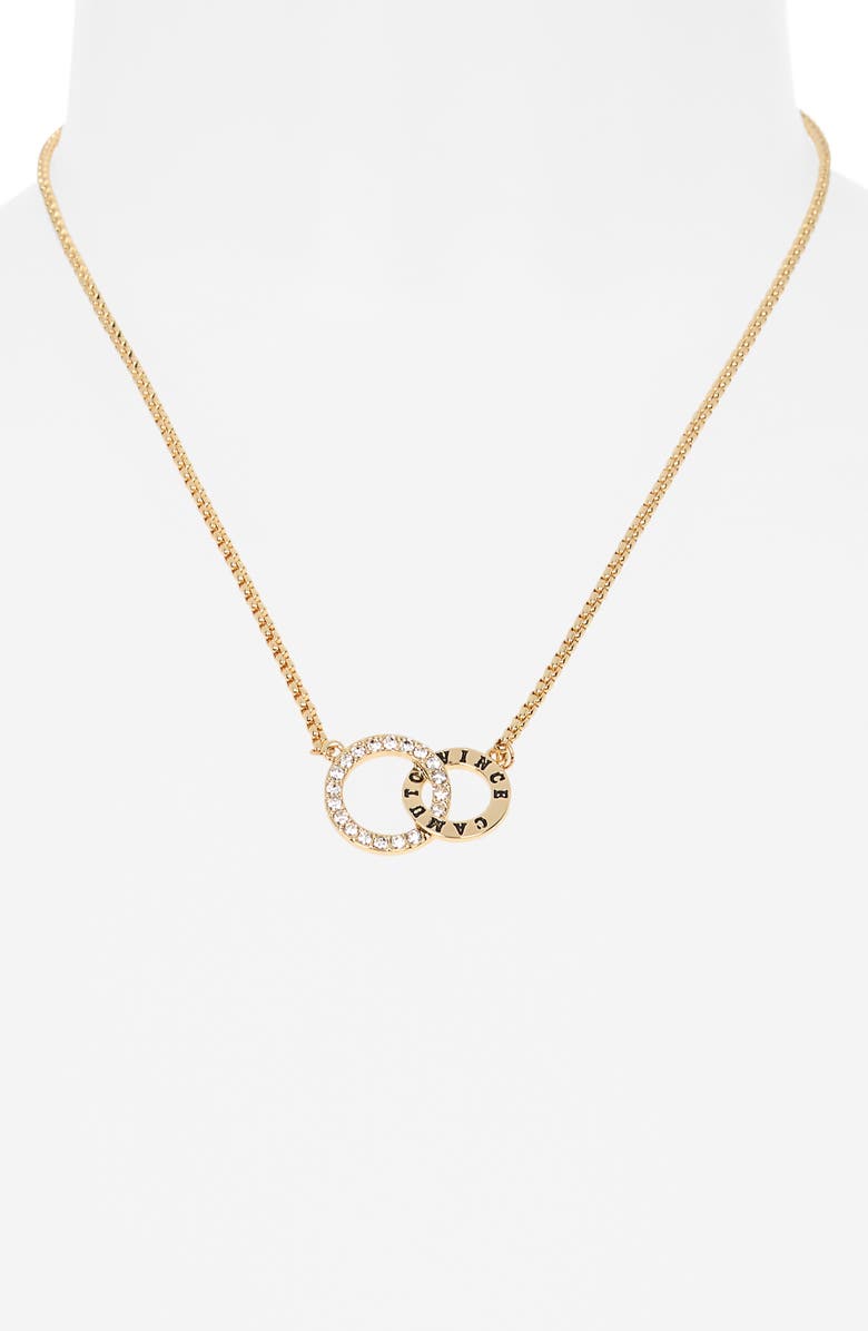 Vince Camuto Double Link Necklace, Alternate, color, Gold Tone