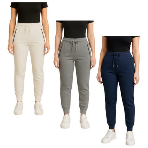 Benben Womens 3 Pack Ultra Soft Fleece Joggers