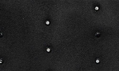 Nanette Lepore Rhinestone Knit Gloves In Black